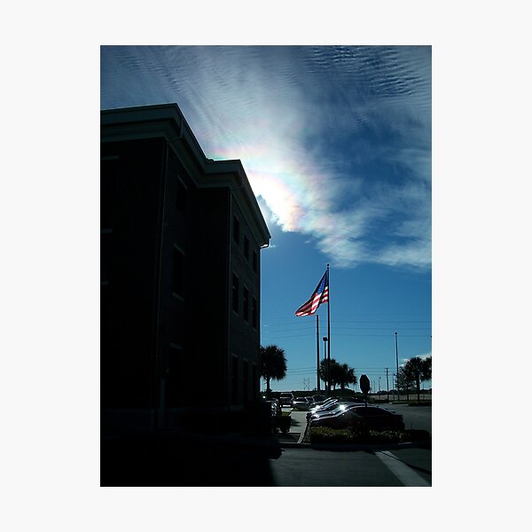 Item preview, Sun Shinning on Old Glory - US Flag by Orikall designed and sold by HippieWorks.