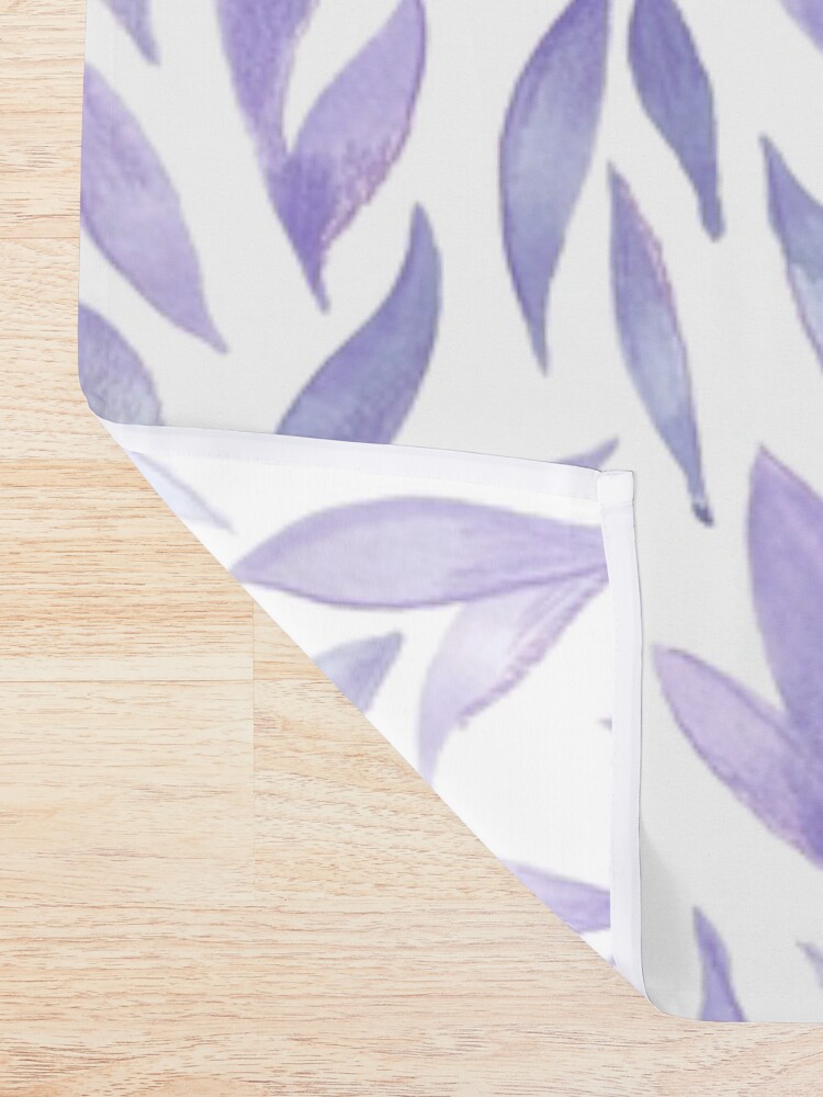 Alternate view of Watercolor Leaves - Lilac Shower Curtain