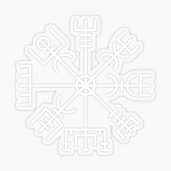 Vegvisir Compass Stave Pegatina transparente
