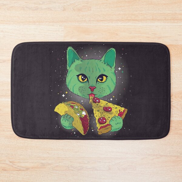 Item preview, Cosmic Cat Pizza and Tacos designed and sold by Cute and Funny Animal Art Designs.