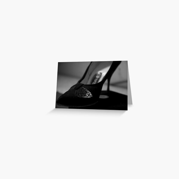 Black Vintage Shoe Greeting Card