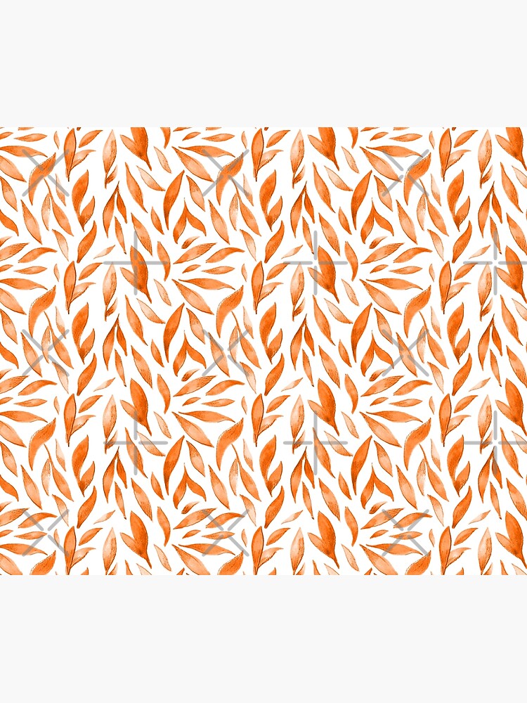 Watercolor Leaves - Orange by annieparsons