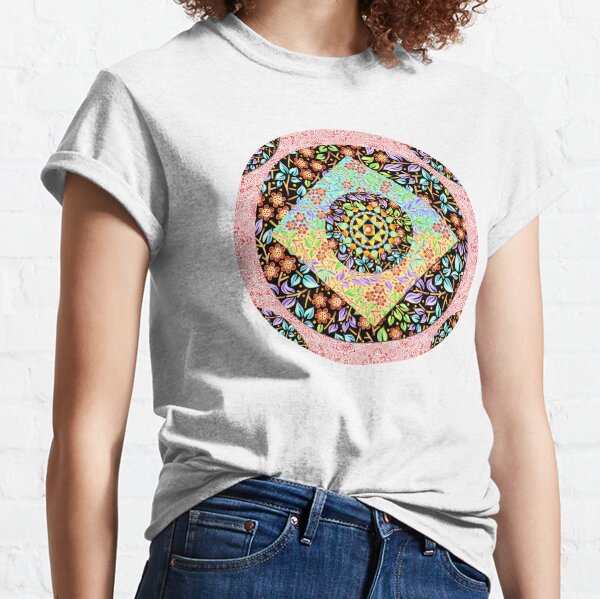 Pink Paisley Patchwork Classic T-Shirt