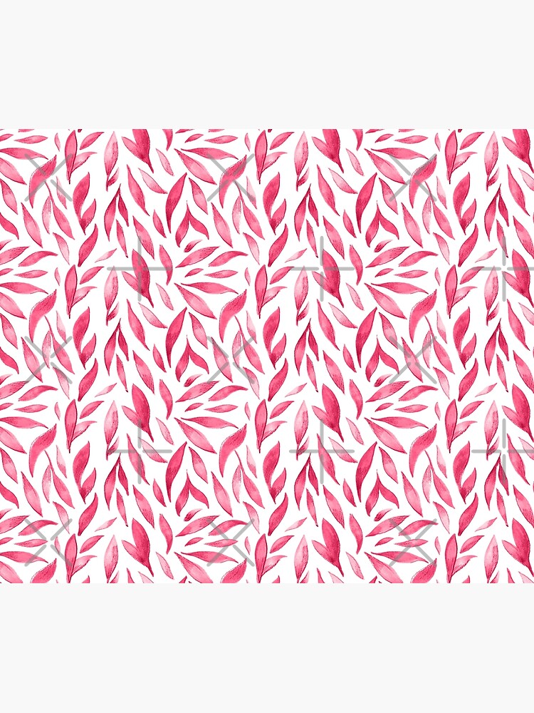 Watercolor Leaves - Pink by annieparsons