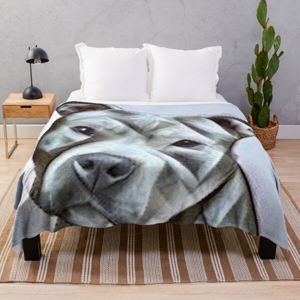 Pit Bull dog lover, a beautiful design of a Blue Nose Pit Bull of this gentle loyal breed Throw Blanket