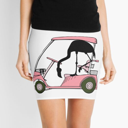 Golf Lovers Golf Humor with Flamingo Mini Skirt