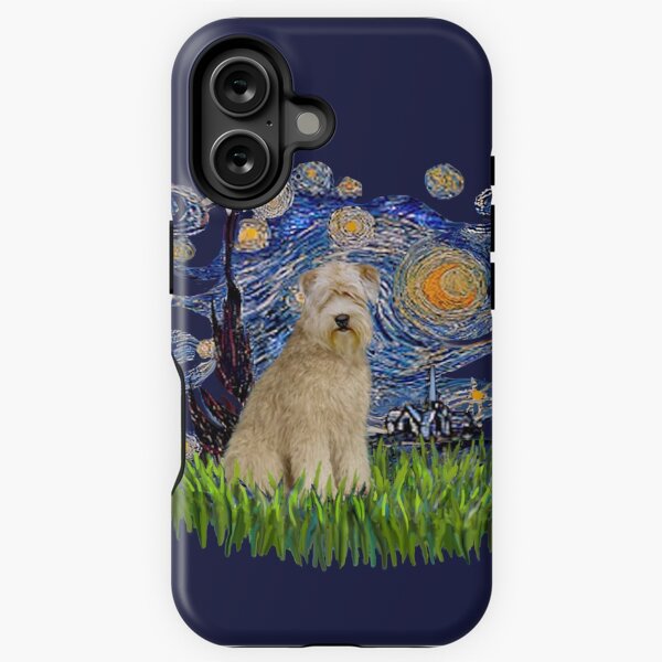 Vista previa del artículo con la obra «Forma libre de la noche estrellada: terrier de trigo de pelo suave», diseñado y vendido por JeanBFitzgerald.