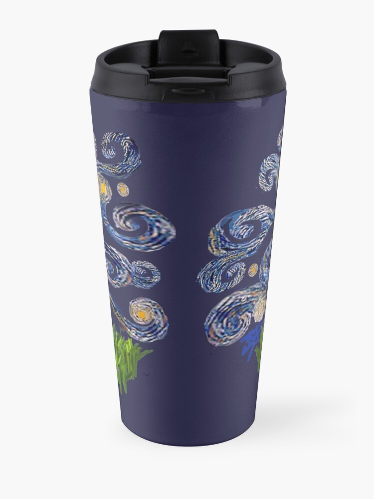Alternate view of Starry Night Free Form - Soft Coated Wheaten Terrier Travel Mug