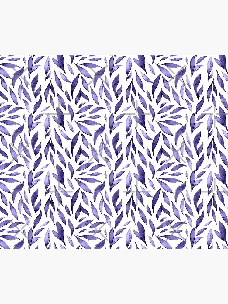 Watercolor Leaves - Purple by annieparsons