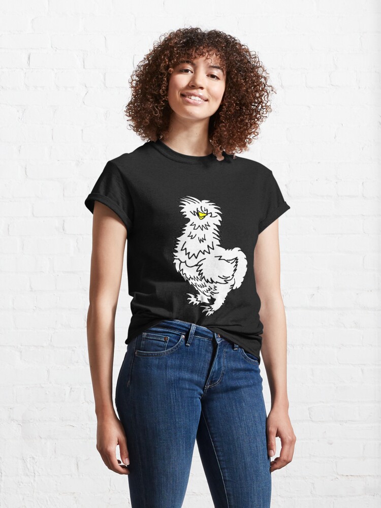 white chicken shirt