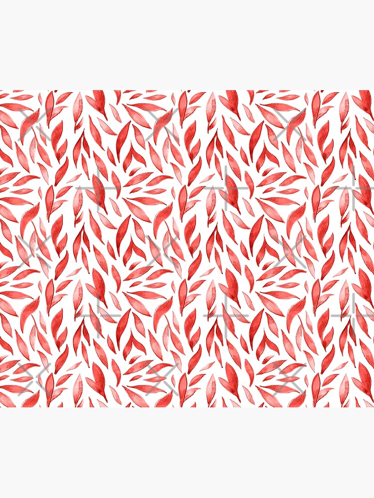 Watercolor Leaves - Red by annieparsons