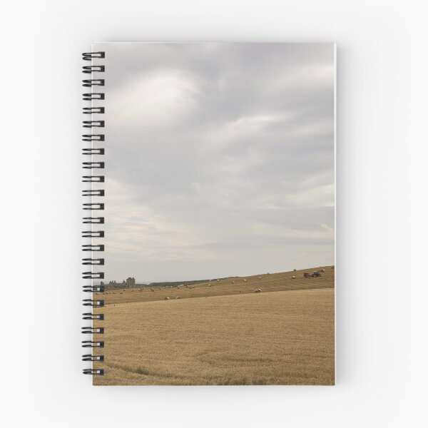 Item preview, Farming by the Castle - Golden Wheat Harvest and Evocative Dunnottar Ruins designed and sold by Georgia Mizuleva.