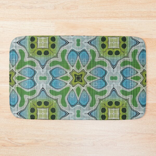 Item preview, Lime Green Turquoise Blue Gray Hip Oriental Art  designed and sold by LC Graphic Design Studio.