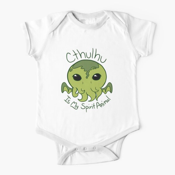 Cthulhu is My Spirit Animal Short Sleeve Baby One-Piece