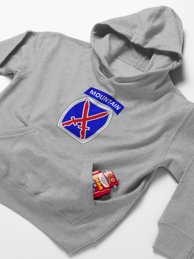 Alternate view of 10th Mountain Division Logo Kids Pullover Hoodie