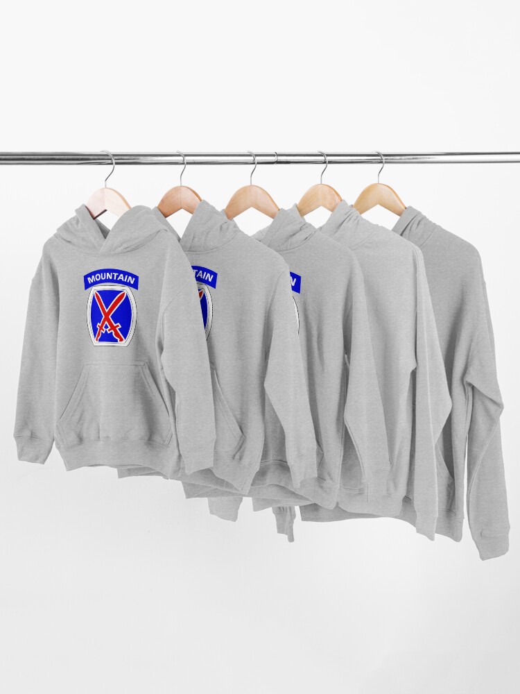 Alternate view of 10th Mountain Division Logo Kids Pullover Hoodie