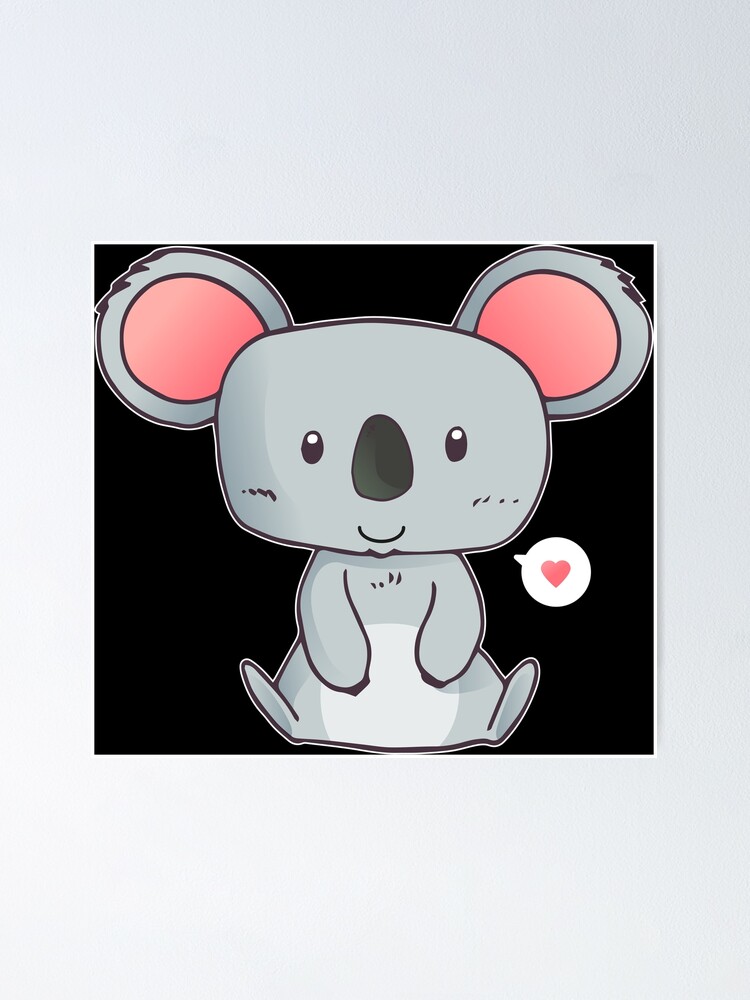 Cute Koala Baby Design Poster By Emphatic Redbubble