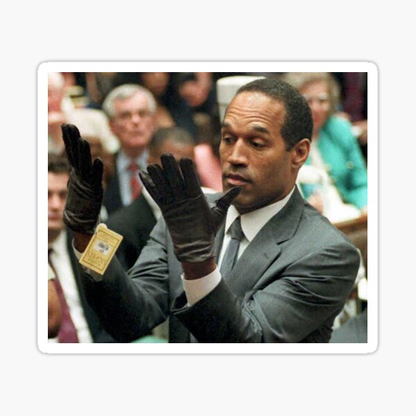 OJ Simpson Gloves Sticker