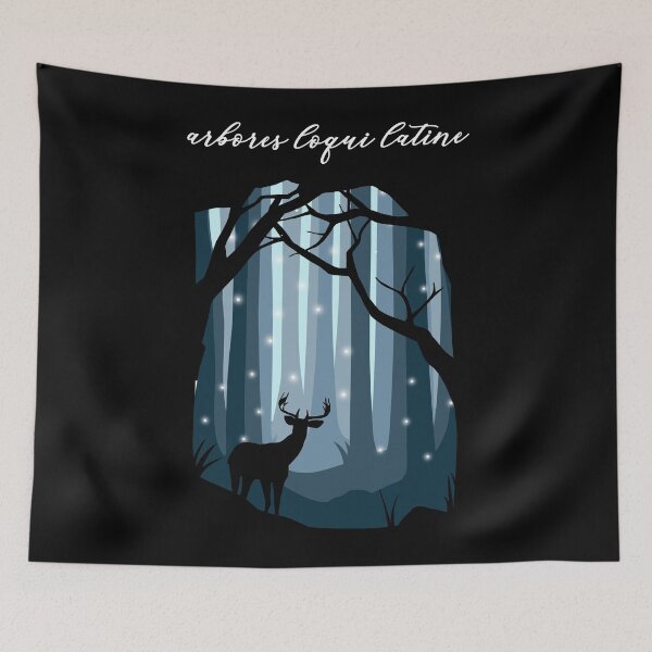 Item preview, The Trees Speak Latin 'Arbores Loqui Latine' Cabeswater Forest Illustration designed and sold by hbailey-design.