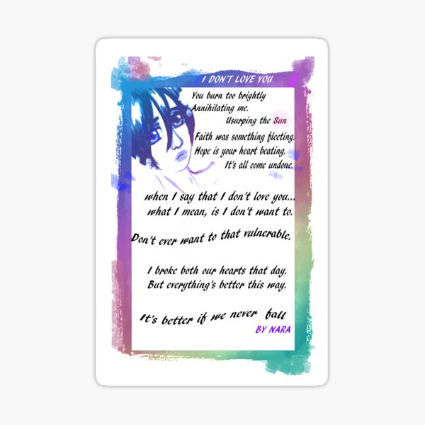 I don't love you Sticker