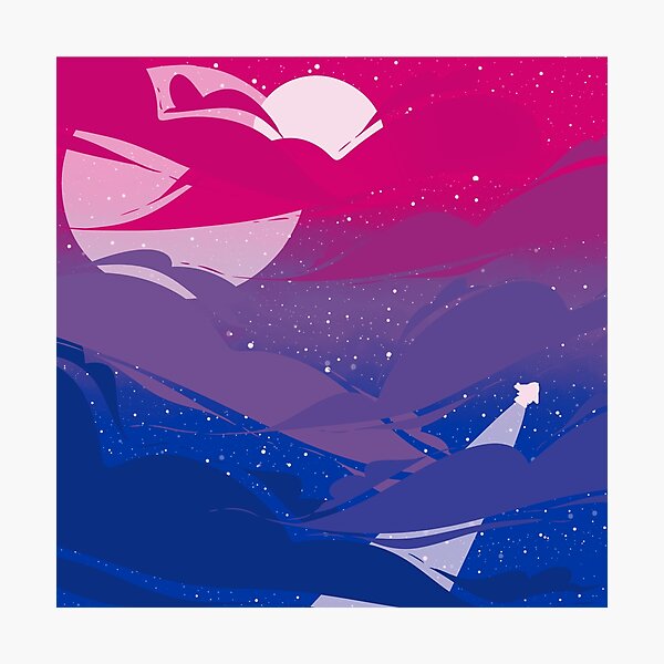 Bi Pride Clouds Photographic Print