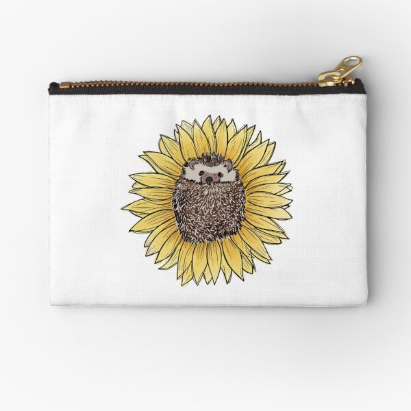 Spiky Sunflower Zipper Pouch