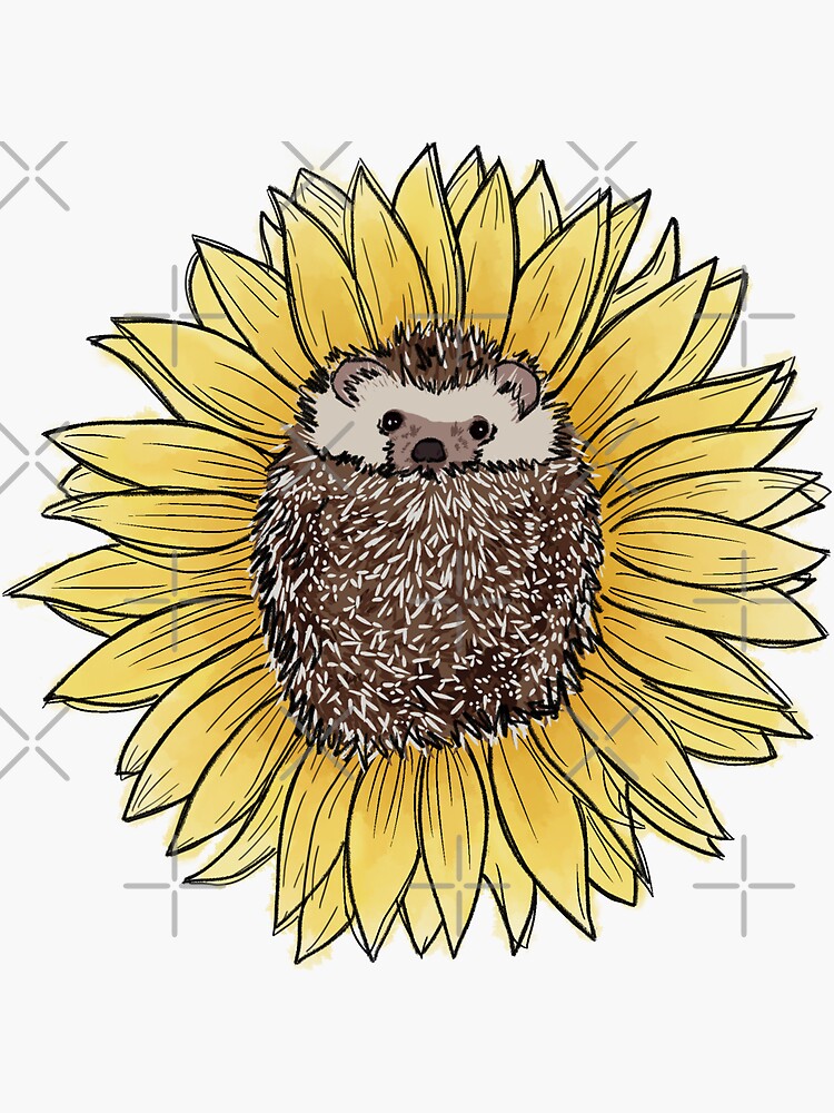 Thumbnail 3 of 3, Sticker, Spiky Sunflower designed and sold by mkullen28.