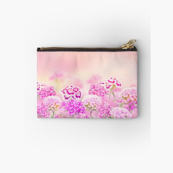 Item preview, Flores de clavel rosa y púrpura florecen en el jardín designed and sold by svetlanna.