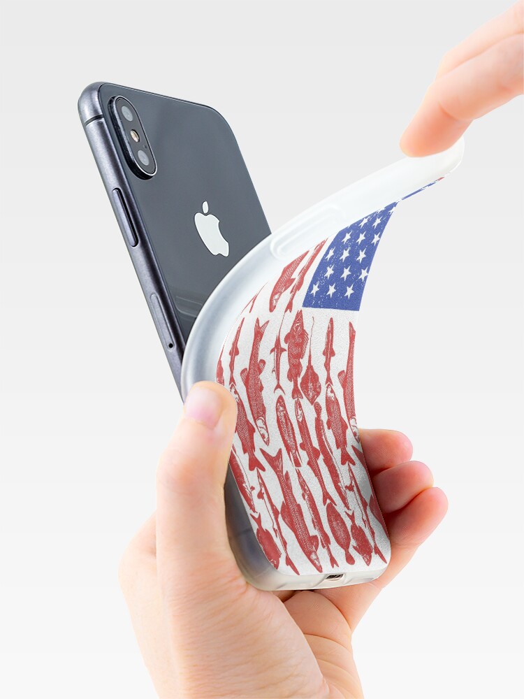 Cool Vintage American Flag Fishing Poles iPhone Case for Sale by madsunstd