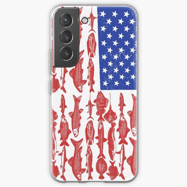 American Flag Fishing Design Samsung Galaxy Soft Case
