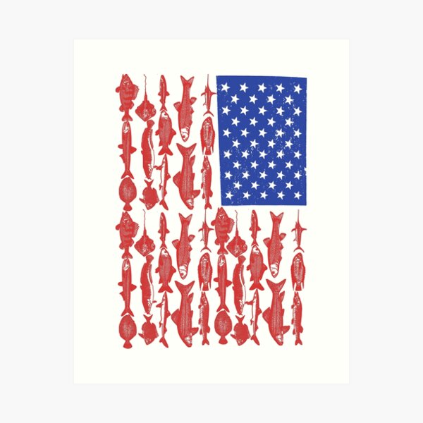 Item preview, American Flag Fishing Design designed and sold by gbingo.