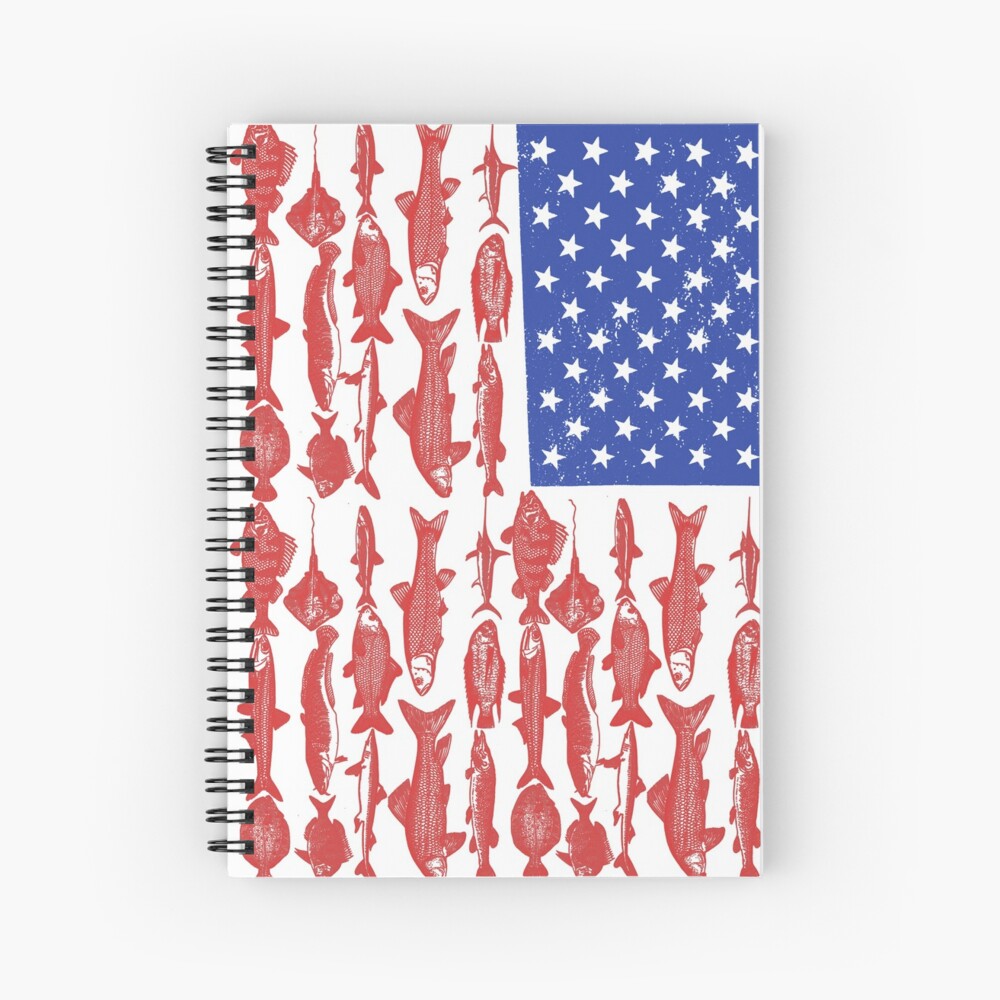 American Flag Fishing Design Art Print for Sale by Grant Bingham