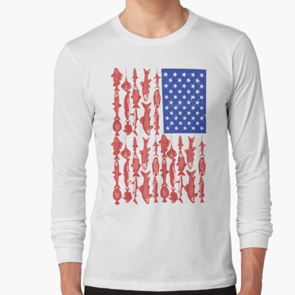 Ice Fishing USA Flag T Shirt Sublimation Graphic by Abcrafts