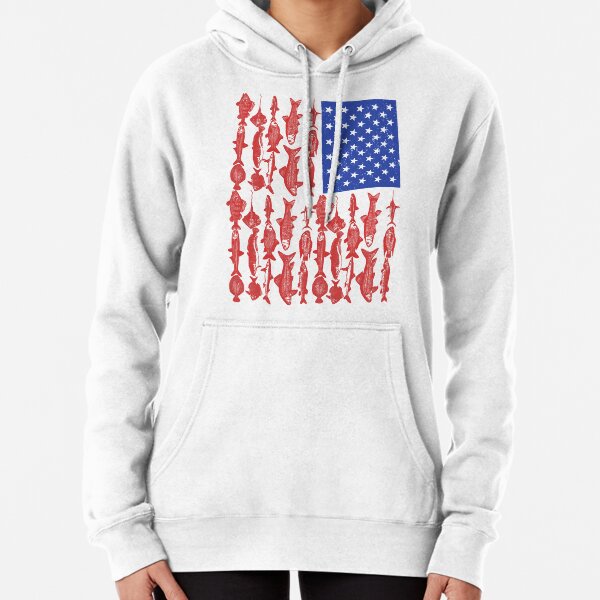 Vintage American Flag Fishing Bass Fishing Sweatshirt