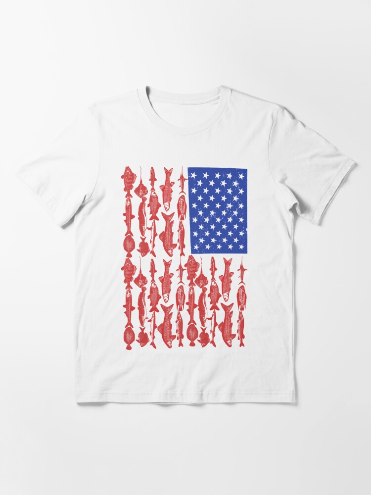 American Flag Fishing Design | Essential T-Shirt