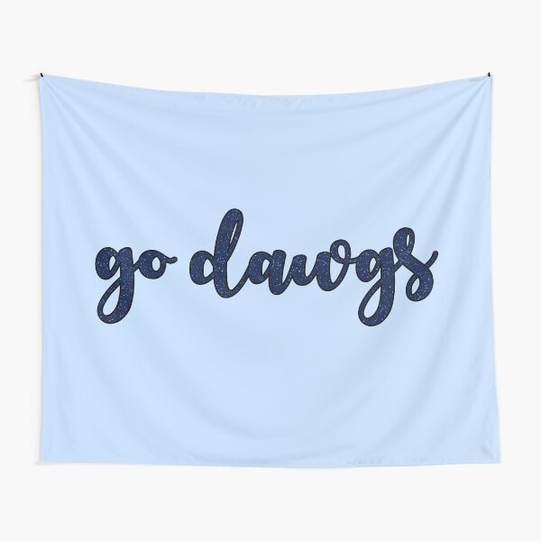 Go Dawgs Blue Glitter Tapestry