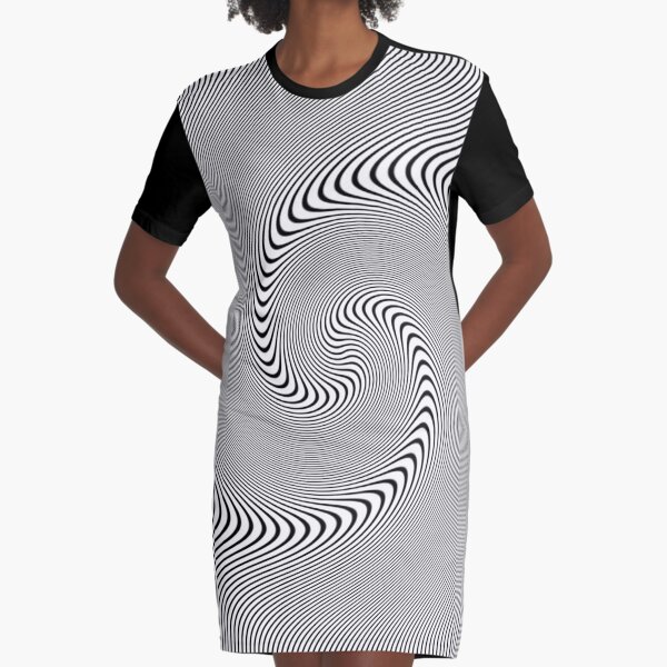 3d #Abstract Drawing #Spiral, #Helix, Scroll, Loop, Volute, Spire, #Hypnotic, Mesmeric, Psychedelic, Mind-Blowing Graphic T-Shirt Dress