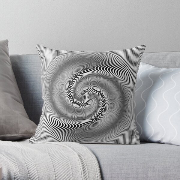 #Design, #abstract, #pattern, #illustration, psychedelic, vortex, modern, art, decoration Throw Pillow