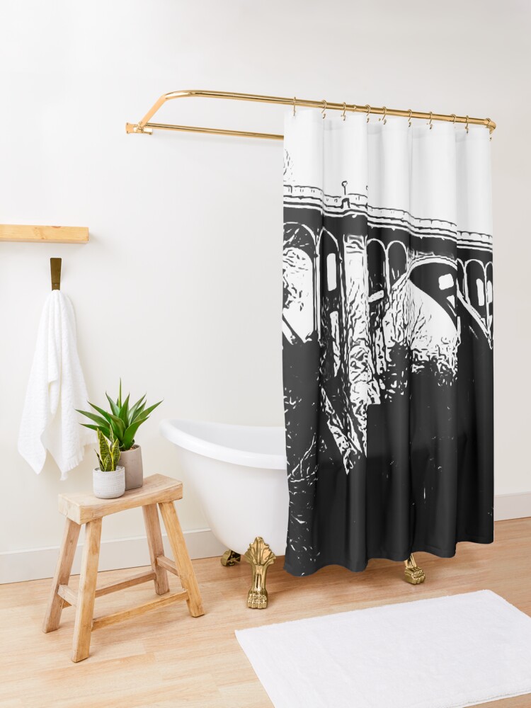 Alternate view of Colorado Street Bridge, Pasadena, California Shower Curtain