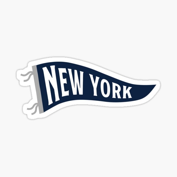 NY Yankees Pinstripe Heart Decal Sticker