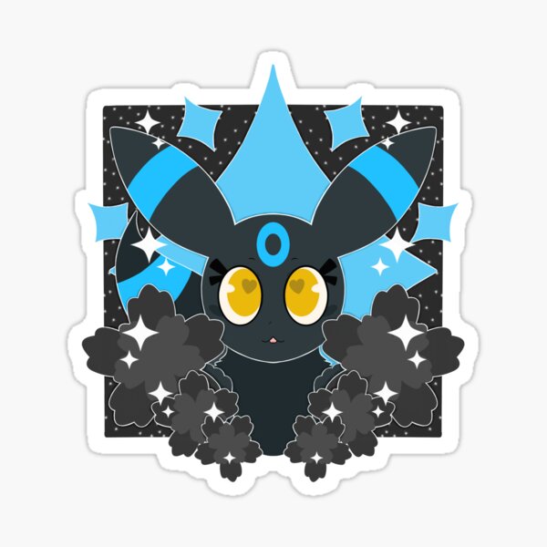 Shiny Dark Type with Flowers Sticker