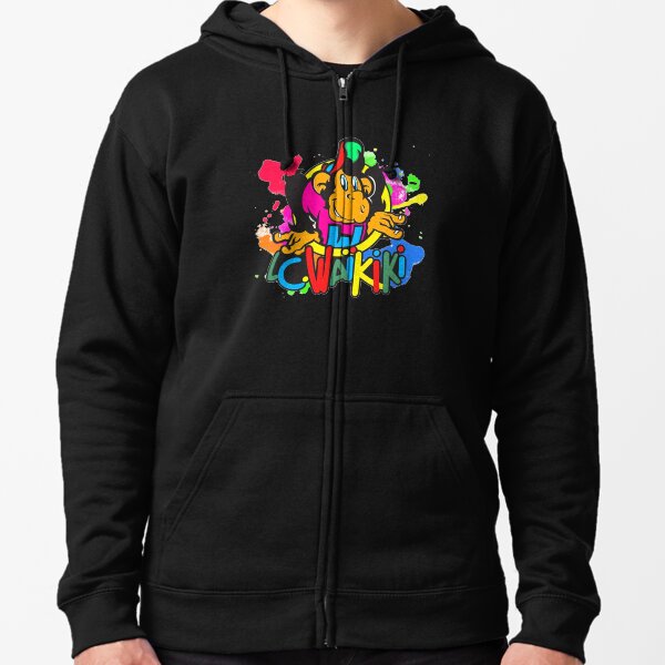 Logo coloré de Waikiki Veste zippée à capuche