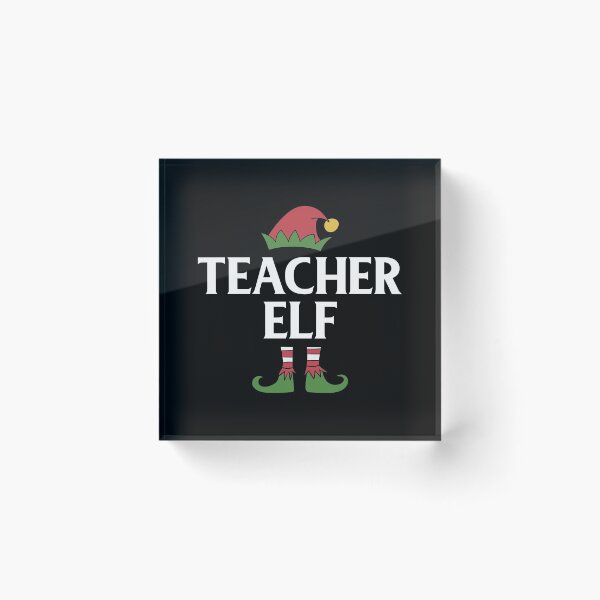Item preview, Teacher Elf Educator Christmas Holiday graphic designed and sold by woodsgoodsco.