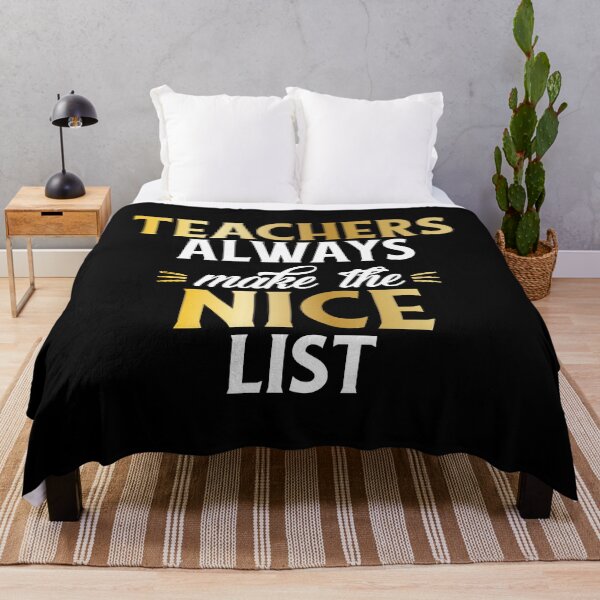 Item preview, Teachers Always Make The Nice List Educator Xmas print designed and sold by woodsgoodsco.