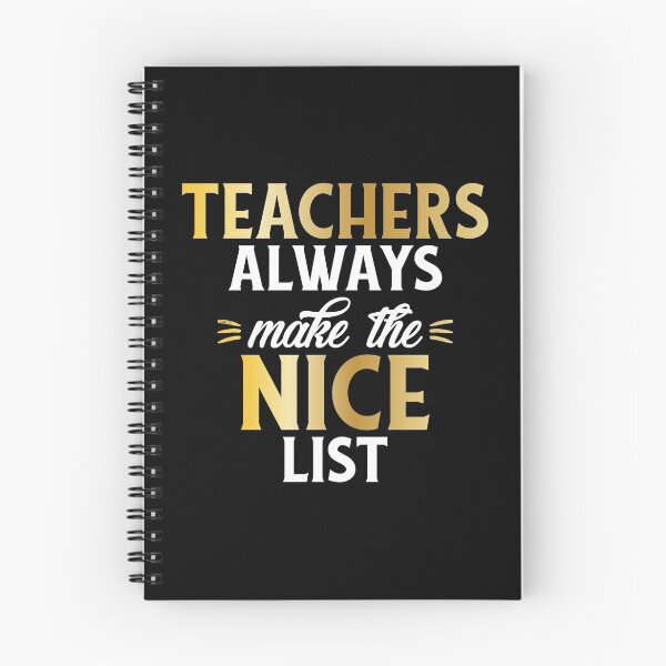 Item preview, Teachers Always Make The Nice List Educator Xmas print designed and sold by woodsgoodsco.