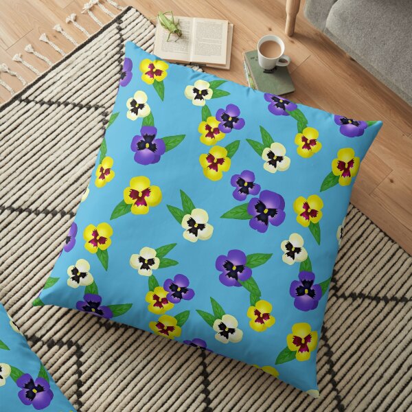 Pansy / Johnny Jump up  Floor Pillow