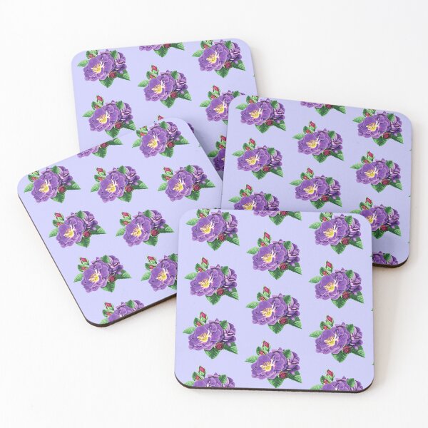 Item preview, PRETTY PURPLE FLOWERS ON PERIWINKLE designed and sold by PetsandBeyond.