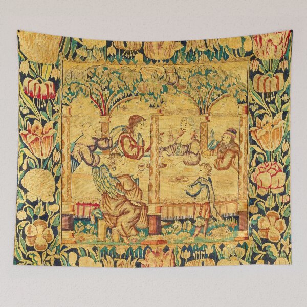 Item preview, Jesus with Mary Magdalene 16th Century German Tapestry Print designed and sold by Vicky Brago-Mitchell®.
