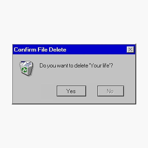 Confirm File Delete Photographic Print