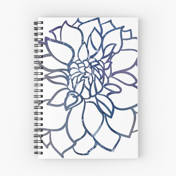 Item preview, Blue Water Color Dahlia designed and sold by Longeareddesign.